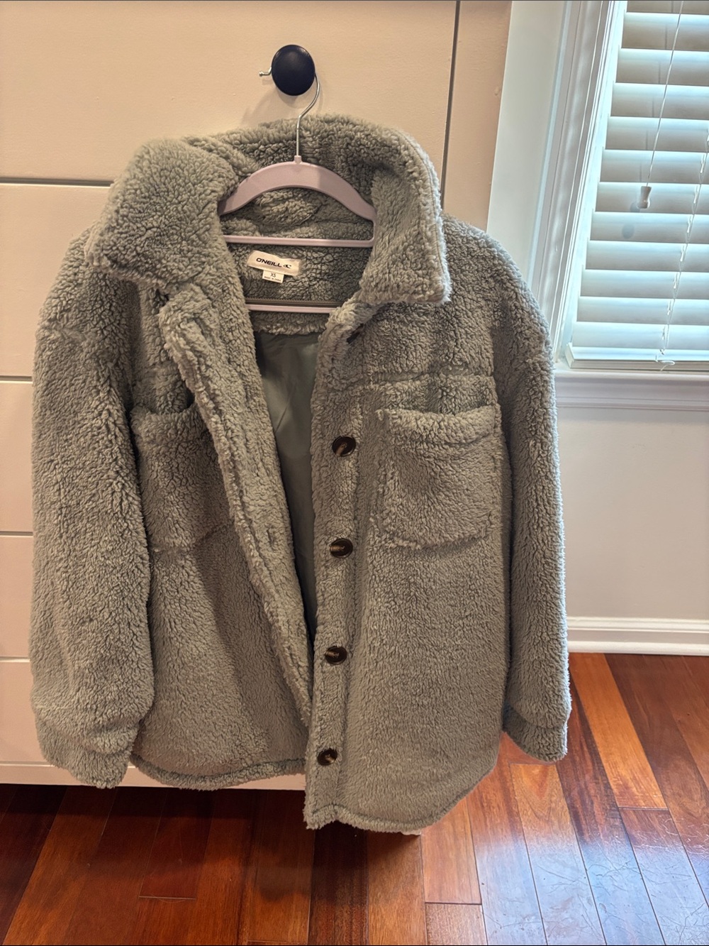 O'Neill Sage Green Teddy Sherpa Jacket